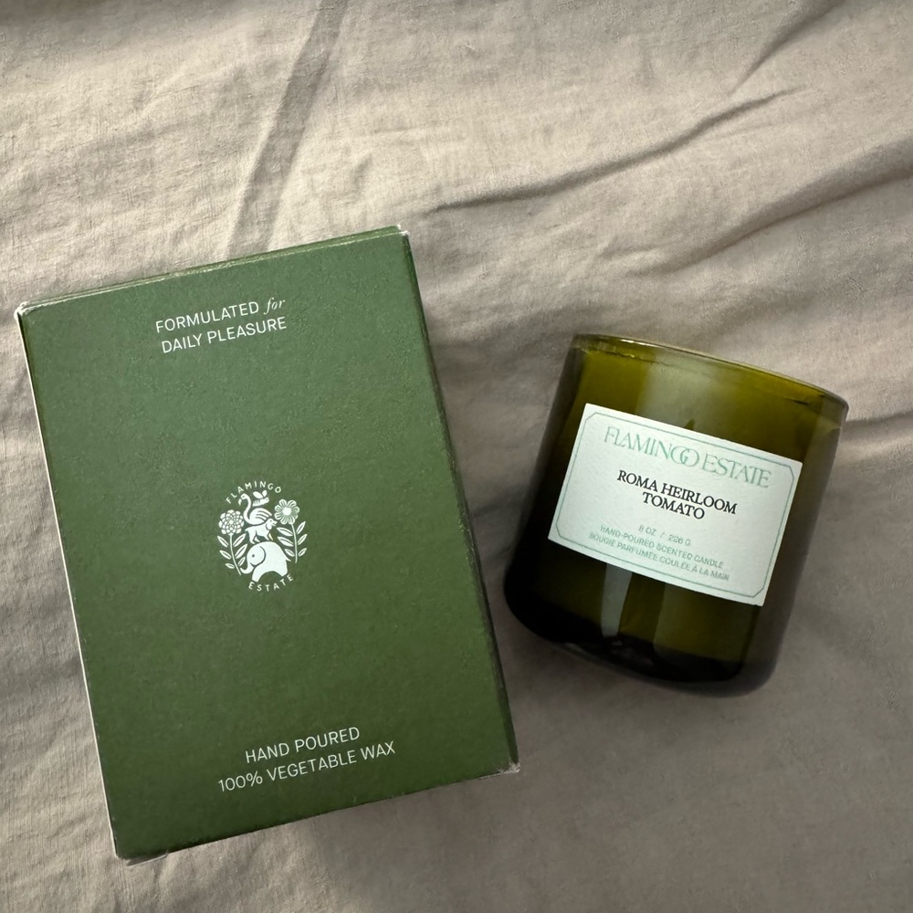 Flamingo estate scented candle Roma Heirloom tomato